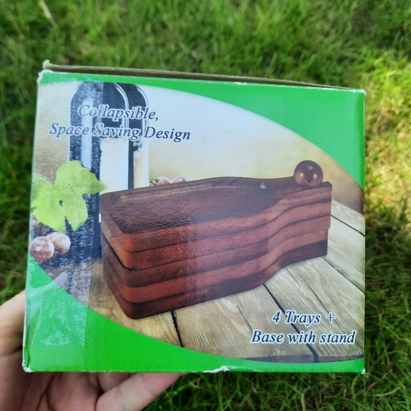 NIB Primeware Inc. Cambridgre Appetizer Platter Wine Themed Stacked Charcuterie - Picture 7 of 12